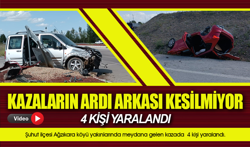 Hafif ticari aracın otomobille çarpıştığı kazada 4 kişi yaralandı